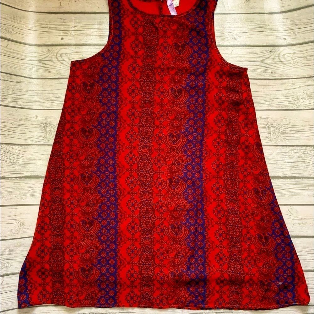 Francesca’s red orange sleeveless dress-medium